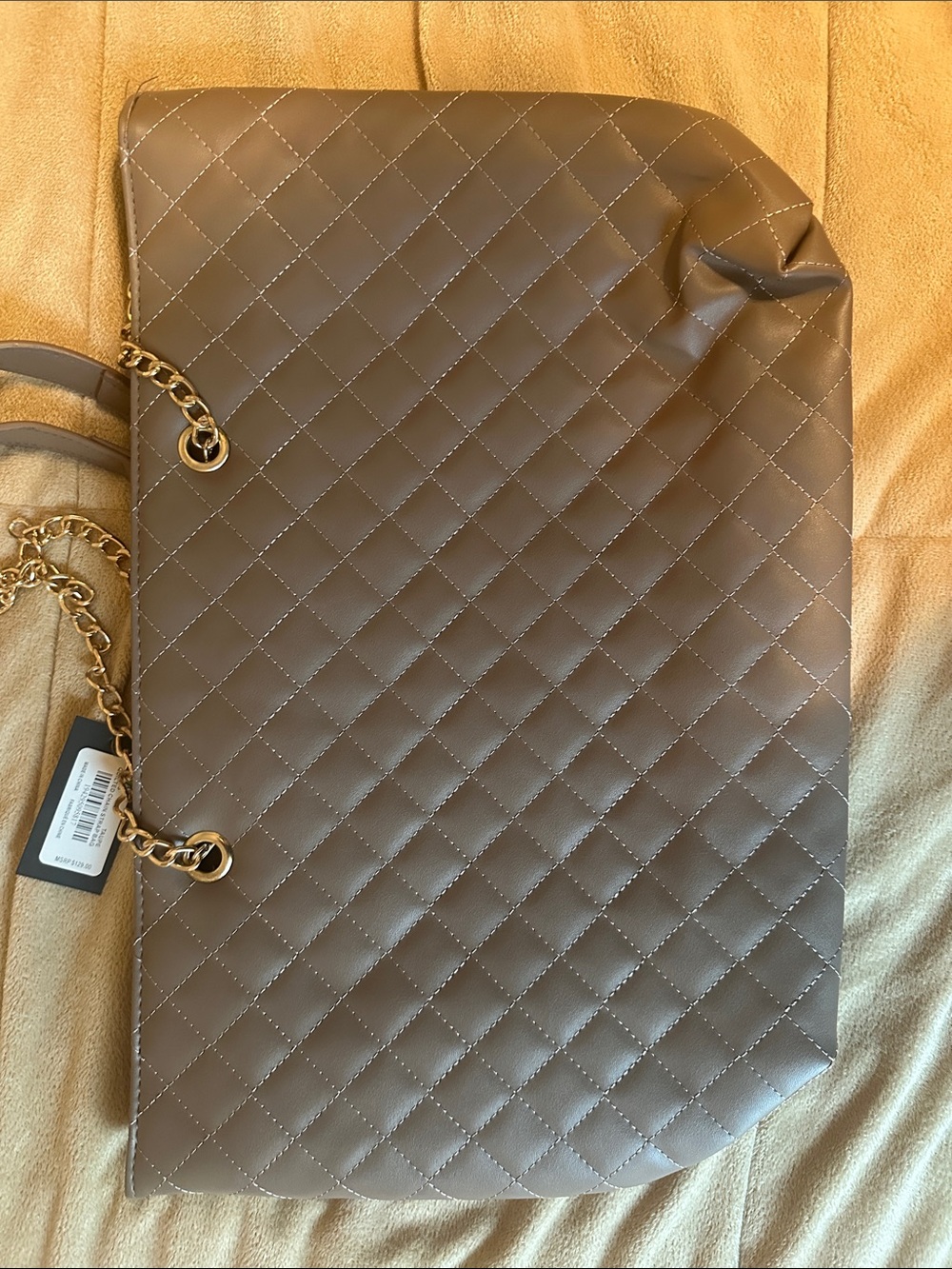 Badgley mischka NWT $129 Chain Shoulder Bag - Taupe - Picture 4 of 10